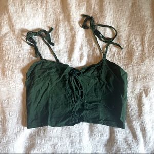 Pacsun/Lottie Moss Emerald Green Crop Top (Size M)